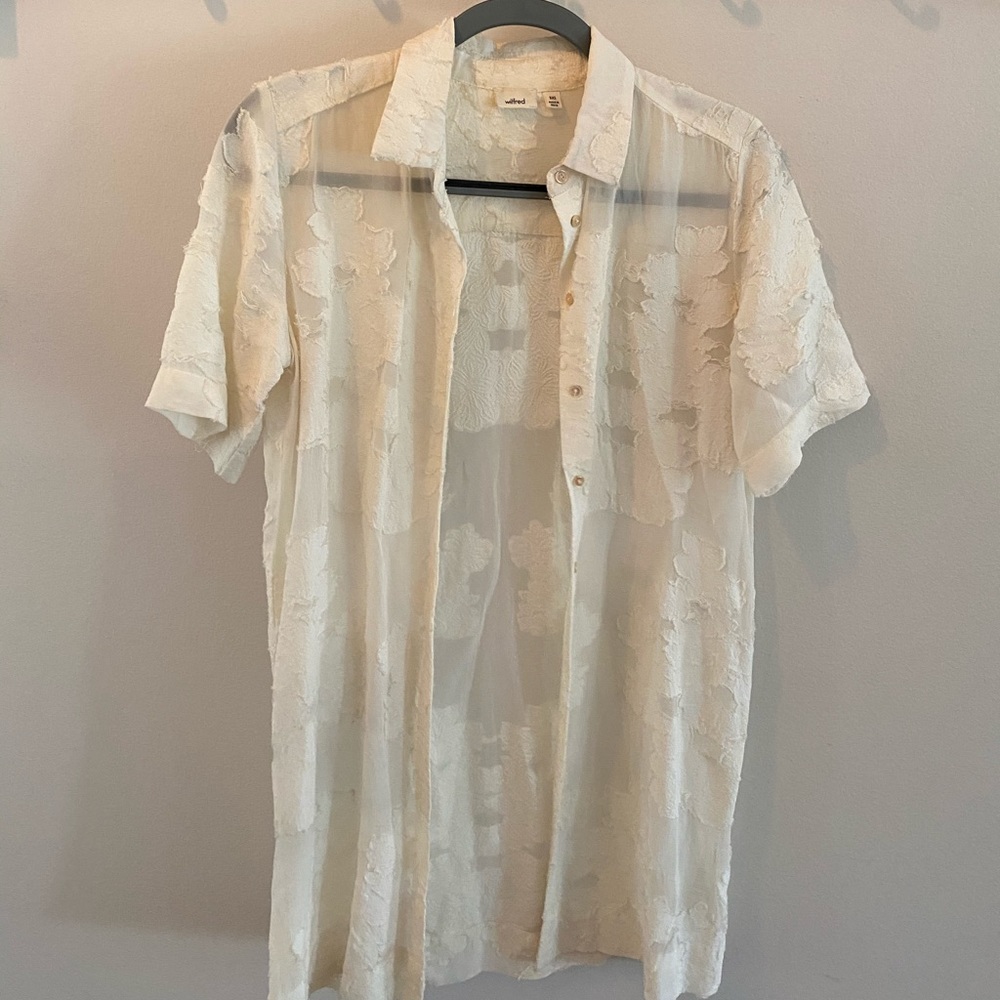 Like-new Wilfred shirt-style short-sleeved jacket